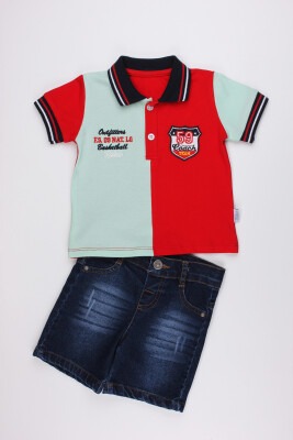 2-Piece Baby Boy Shorts Set with Polo Tshirt 6-24M Kidexs 1026-65066 Red