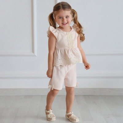 2-Piece Baby Girl Shorts Set with Blouse 9-24M Lilax 1049-5622 - Lilax