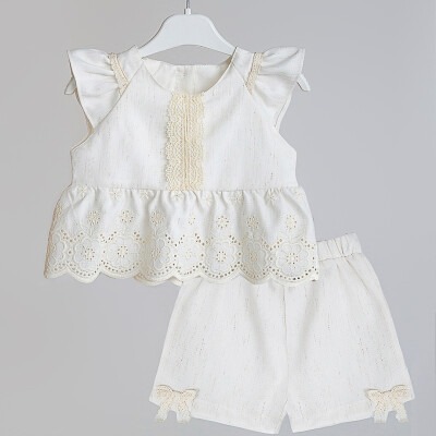 2-Piece Baby Girl Shorts Set with Blouse 9-24M Lilax 1049-5622 - Lilax (1)