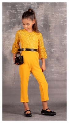 2-Piece Girl Jumpsuit with Bag 6-12Y Tivido 1042-2132 Mustard