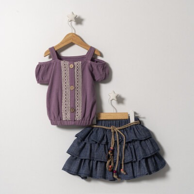 2-Piece Girl Set with Shirt 2-5Y Cumino 1014-CMN3020 - Cumino