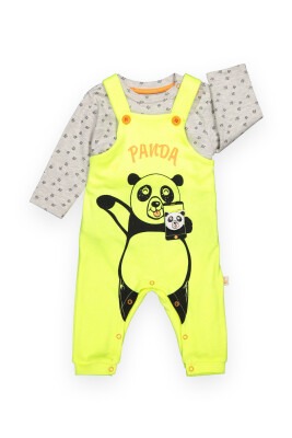 2-Piece Overalls Set with Panda Printed 0-36M Babydivo 1024-103-13 - Babydivo (1)