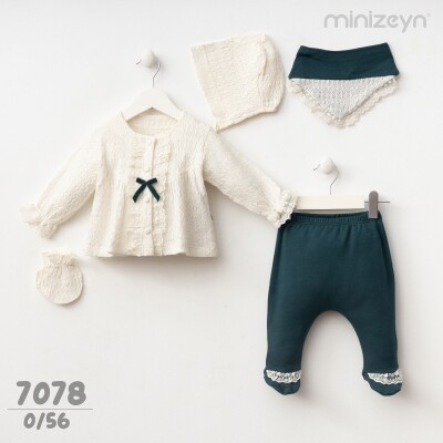 Wholesale Baby Girls 5-Piece Newborn Set 0-3M Minizeyn 2014-7078 - Minizeyn