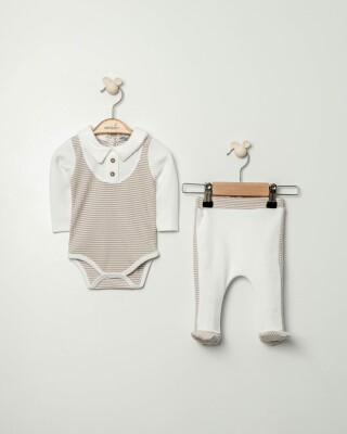 Baby Boy 2 Piece Set 0-6M Miniborn 2019-9146 Brown
