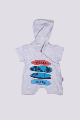 Baby Boy Rompers with Hoodie and Surfboard Printed Kidexs 1026-60019 - Kidexs