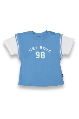 Wholesale Baby Boys Printed T-shirt 6-18M Tuffy 1099-8024 - Tuffy
