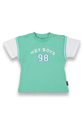 Wholesale Baby Boys Printed T-shirt 6-18M Tuffy 1099-8024 Green