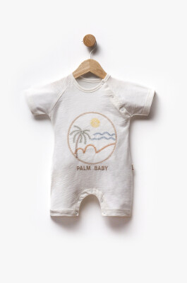Beach Embroidered Jersey Fabric Short Sleeve Jumpsuit 3-9M Flexi Baby 2063-236578 - Flexi Baby (1)