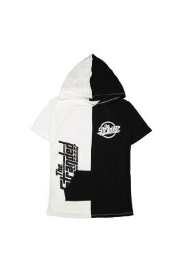Boy Hoodie T-shirt with Stranger Printed 13-16Y Divonette 1023-7505-5 - Divonette