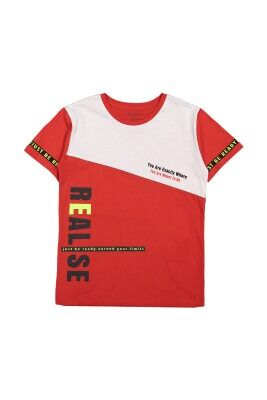 Boy T-shirt with Realse Printed 13-16Y Divonette 1023-7508-5 Red