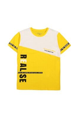 Boy T-shirt with Realse Printed 13-16Y Divonette 1023-7508-5 Yellow