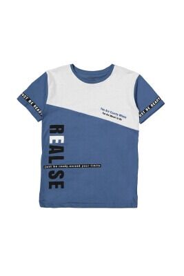 Boy T-shirt with Realse Printed 13-16Y Divonette 1023-7508-5 Blue