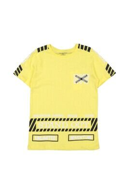 Boy T-shirt with Stand Out Printed 9-12Y Divonette 1023-7509-4 Yellow