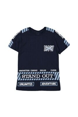 Boy T-shirt with Stand Out Printed 9-12Y Divonette 1023-7509-4 Navy 