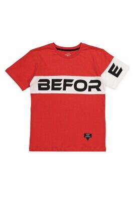 Boy Tshirt With Before Printed 9-12Y Divonette 1023-9748-4 Orange