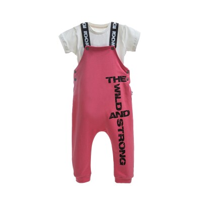 Wholesale 2-Peice Boys Rompers With T-Shirt 2-5Y Wogi 1030-WG-2401-4 Vermilon