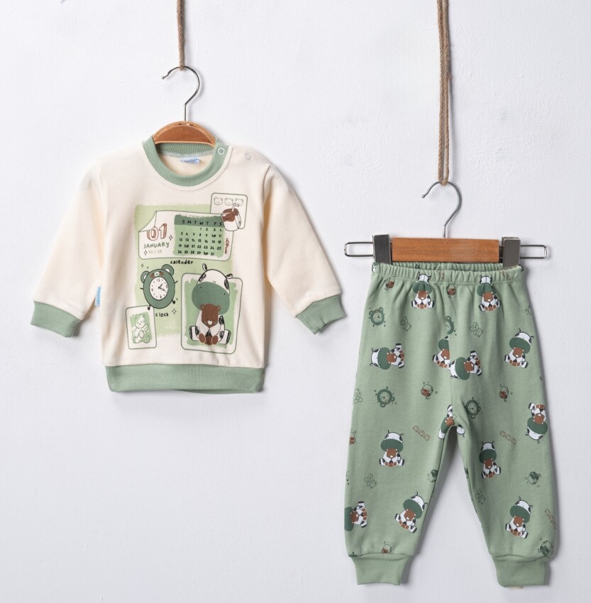 Calendar Printed 2-Piece Men's Suit 3-9M Hoppidik 2017-2395 - 3