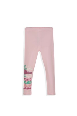 Girl Leggings with İstanbul New York Printed 5-8Y Lovetti 1032-9396 - Lovetti