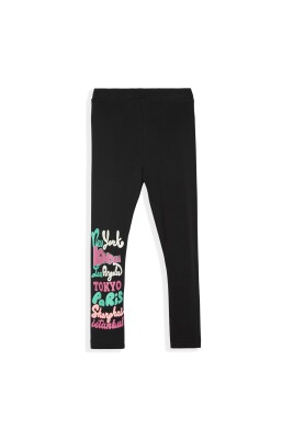 Girl Leggings with İstanbul New York Printed 5-8Y Lovetti 1032-9396 - Lovetti (1)