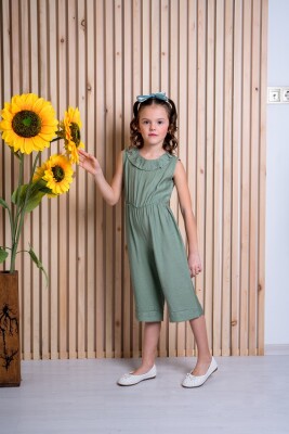 Girl Overalls with Ruffled Neck 7-10Y Büşra Bebe 1016-201120 - Büşra Bebe