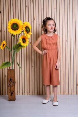 Girl Overalls with Ruffled Neck 7-10Y Büşra Bebe 1016-201120 - Büşra Bebe (1)