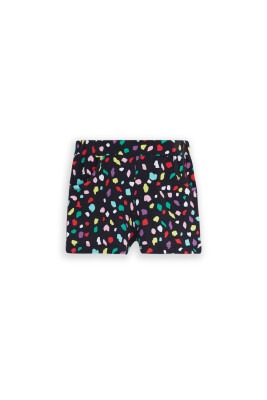 Girl Short with Pocket and Cutouts Shape Patterned 1-4Y Lovetti 1032-8971 - Lovetti