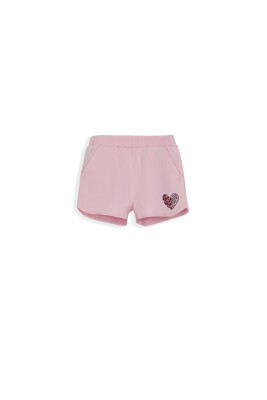 Heart Printed Shorts 9-12Y Lovetti 1032-7880 Pale Pink