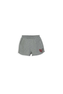 Heart Printed Shorts 9-12Y Lovetti 1032-7880 Grey1
