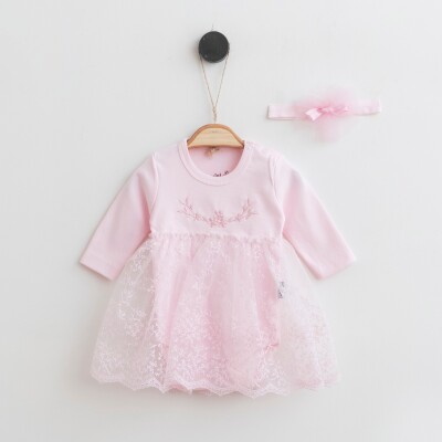 Lace Skirted Bodysuit 0-12M Miniborn 2019-2028 Pink