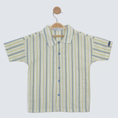Men's Collar Shirt 6-24M Timo 1018-TE5DÜ012257811 Green