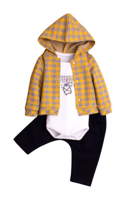 Penguin Printed Bodysuit 3-Piece Set 3-12M Kidexs 1026-90171 - Kidexs