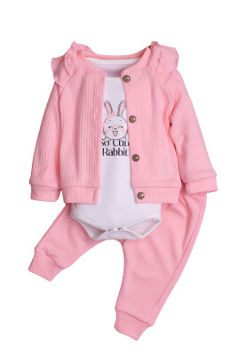 Ruffle Sleeve Cardigan 3-Piece Set 3-12M Kidexs 1026-90168 - Kidexs (1)