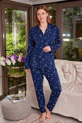 Wholesale 2-Piece Women Pajamas Set S-M-L-XL Zeyland 1070-ZK24-118141 Темно-синий