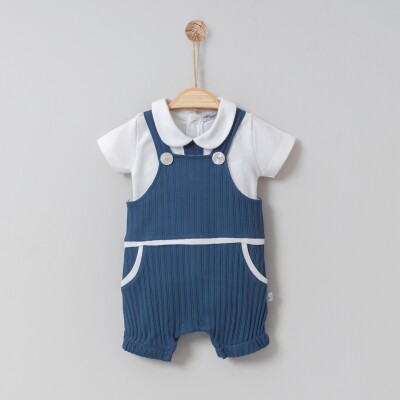 Wholesale Baby Boys Rompers 3-18M Miniborn 2019-6077 Темно-синий
