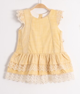 Wholesale Baby Girls Dress 6-24M Miniborn 2019-3261 Жёлтый 