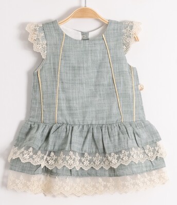 Wholesale Baby Girls Dress 6-24M Miniborn 2019-3261 Зелёный 