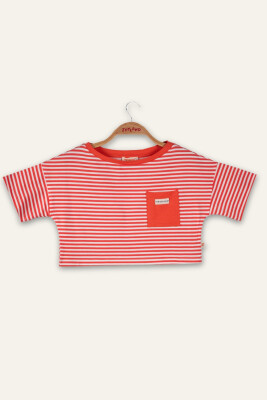 Wholesale Girls Crop T-shirt 3-14Y Zeyland 1070-251Z4SCR54 Коралловый 