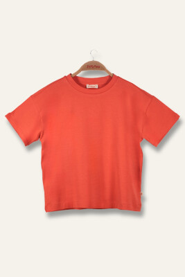 Wholesale Girls Oversize T-shirt 3-14Y Zeyland 1070-251Z4SCR55 Коралловый 