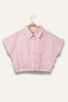 Wholesale Girl's Short Shirt with Elastic Waist 3-14Y Zeyland 1070-251Z4SCR81 Розовый 