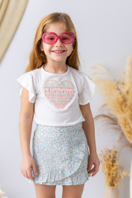 Wholesale Girl's T-shirt 2-8Y Mininio 2062-251M4LBY51 - Mininio