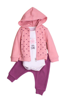 Star Printed Bodysuit 3-Piece Set 3-12M Kidexs 1026-90172 - Kidexs (1)