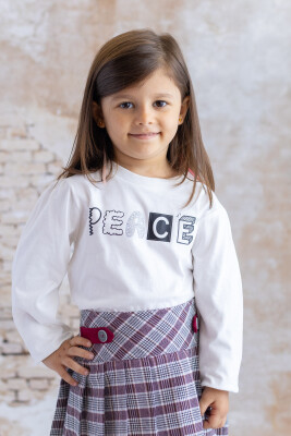 Totpan Girl's Glitter Printed Sleeve T-Shirt 1-12Y Zeyland 1070-252Z4TSP51 - Zeyland