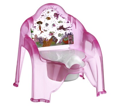 Baskılı Lüks Şeffaf Lazımlık Bebek Evi 1045-BEVİ-1029 Pembe