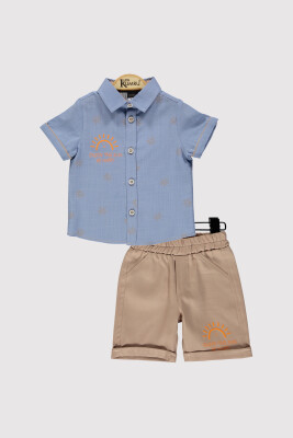 Erkek Bebek Güneş Baskılı Takım 6-18M Kumru Bebe 1075-4274 - Kumru Bebe