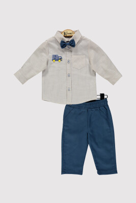 Erkek Bebek Kamyon Nakışlı Takım 6-18M Kumru Bebe 1075-4381 - Kumru Bebe (1)