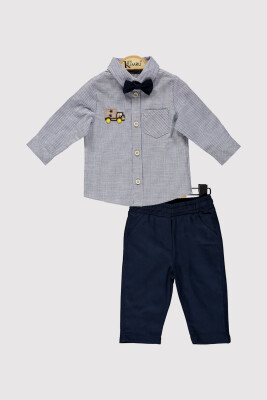 Erkek Bebek Kamyon Nakışlı Takım 6-18M Kumru Bebe 1075-4381 - Kumru Bebe