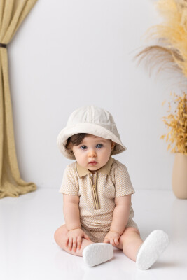 Erkek Bebek Polo Yaka T-Shirt ve Şort İkili Takım 6-48M Mininio 2062-251M1LBT71A Bej