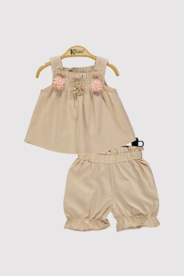 Kız Bebek Askılı Çiçekli Takım 6-18M Kumru Bebe 1075-4394 - Kumru Bebe