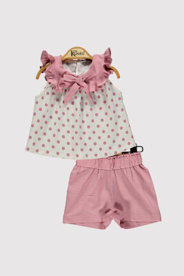 Kız Bebek Baskılı Fiyonklu Takım 6-18M Kumru Bebe 1075-4389 - 4