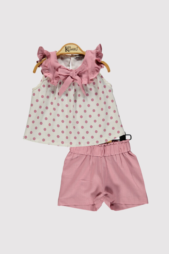 Kız Bebek Baskılı Fiyonklu Takım 6-18M Kumru Bebe 1075-4389 - 4